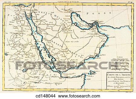 Arabe Peninsule Mer Rouge Golfe Persique Et Partie Egypte Nubia Et Abyssinie Image Cd Fotosearch