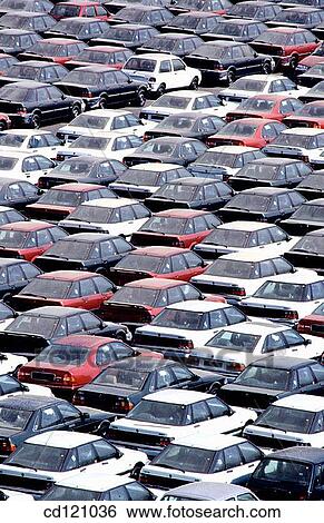 Stock Photograph - Automobiles at Port of Pasajes. Guipuzcoa. Spain. Fotosearch
