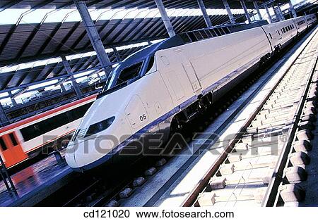 AVE (High speed train). Cordoba train station. Spain View Large Photo Image Stock Image - AVE (High speed train). Cordoba train station. Spain. Fotosearch