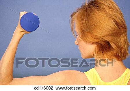 Stock Image - back view, biceps, arm. Fotosearch