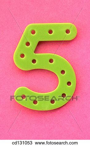 Stock Image - background, Close-up, concept, five, green. Fotosearch