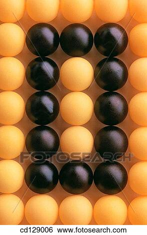 Stock Photograph - ball, Close-up, black, arrangement. Fotosearch