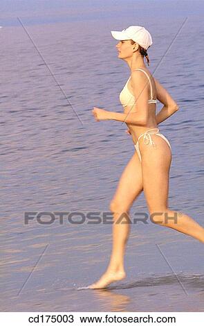 barefoot, beach, bathing-suit, activity View Large Photo Image Stock Image - barefoot, beach, bathing-suit, activity. Fotosearch