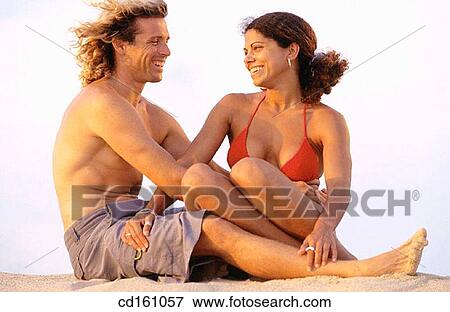 Stock Photo - beach, Best friend, bond, bonding, carefree. Fotosearch