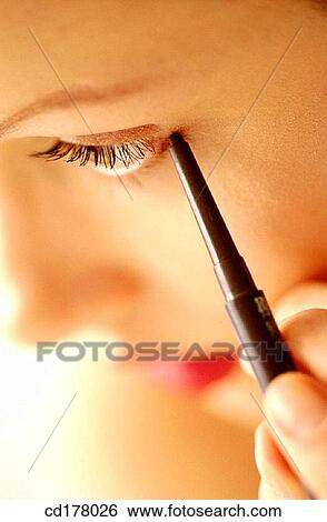 Stock Photograph - beauty, Beauty Care, brunette, carnality. Fotosearch