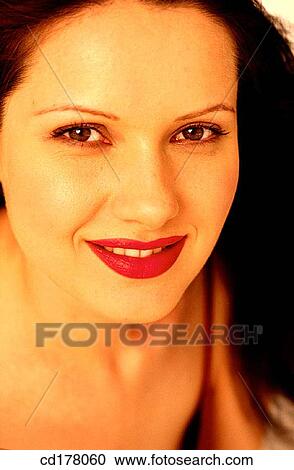 Stock Image - beauty, Beauty Care, brunette, Close-up. Fotosearch