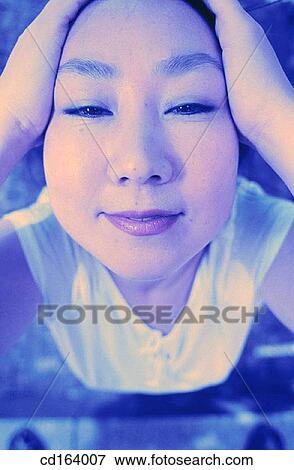Stock Photo - beauty, carefree, Beauty Care, Asian-American. Fotosearch