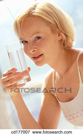 Stock Photo - blond, day, drink. Fotosearch