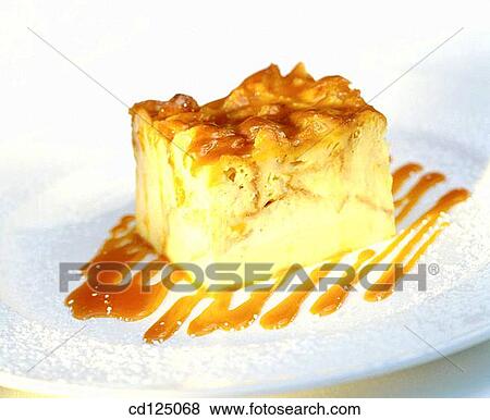 Bread pudding with carmel sauce View Large Photo Image Stock Photo - Bread pudding with carmel sauce. Fotosearch