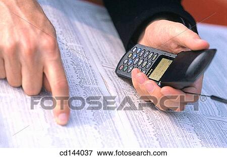 Stock Photo - business, businessman, businesspeople, cell phone. Fotosearch