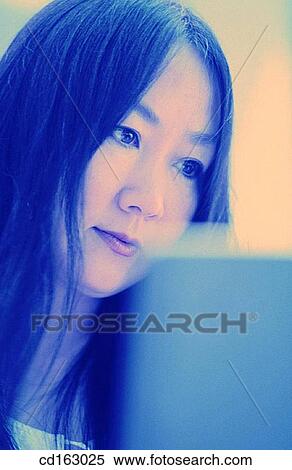 Stock Photography - business, Close-up, businesswoman, businesspeople, Asian-American. Fotosearch