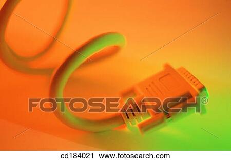 Stock Image - cable, Close-up, computer, connect, connecting. Fotosearch