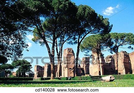 Stock Photo - Caracalla Baths. Rome. Italy. Fotosearch