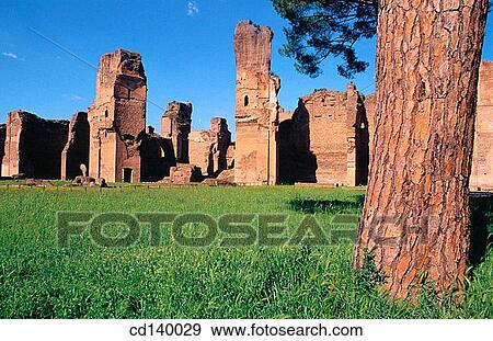 Stock Photo - Caracalla Baths. Rome. Italy. Fotosearch