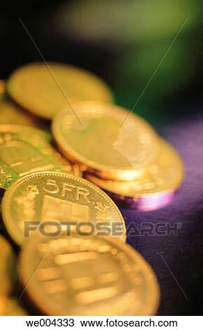 Stock Image - cash, change, Close-up, coin, commerce. Fotosearch