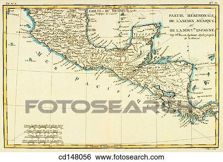 Central America, 18th century map View Large Photo Image Stock Photograph - Central America, 18th century map. Fotosearch