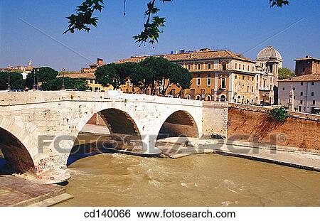 Cestio Bridge and Isola Tiberina (Tiber Island). Rome. Italy View Large Photo Image Stock Photograph - Cestio Bridge and Isola Tiberina (Tiber Island). Rome. Italy. Fotosearch