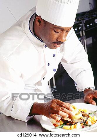 Chef styling food plate View Large Photo Image Picture - Chef styling food plate. Fotosearch