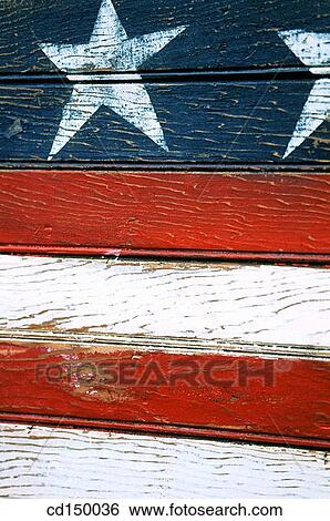 Stock Photograph - Close-up, American flag, blue, background, Americana, America. Fotosearch