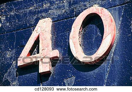 Stock Image - Close-up, fourty, concept, 40. Fotosearch