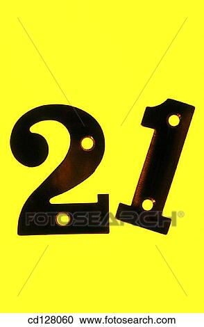 Stock Image - Computer graphic, numb, mathematics, concept, 21. Fotosearch