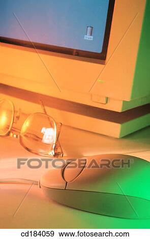 Computer monitor and mouse View Large Photo Image Stock Photo - Computer monitor and mouse. Fotosearch