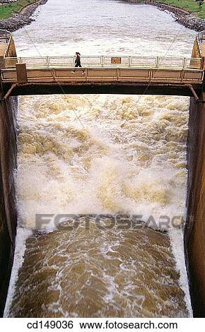 Dam discharge View Large Photo Image Stock Photograph - Dam discharge. Fotosearch