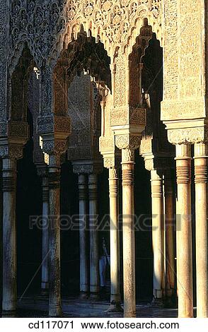 Detail of columns and arches in the Moorish palace of Alhambra. Granada. Spain View Large Photo Image Stock Image - Detail of columns and arches in the Moorish palace of Alhambra. Granada. Spain. Fotosearch