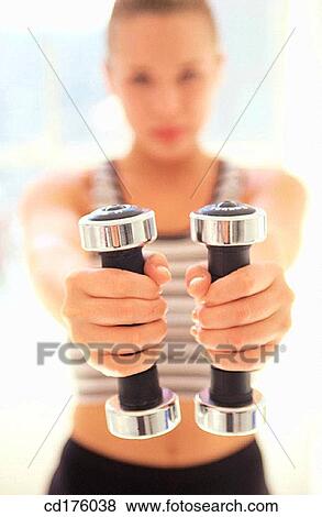 dumbbell, exercise, arm View Large Photo Image Stock Photo - dumbbell, exercise, arm. Fotosearch