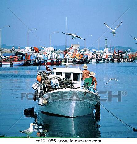 Stock Photography - El Grove fishing port. Pontevedra. Spain. Fotosearch