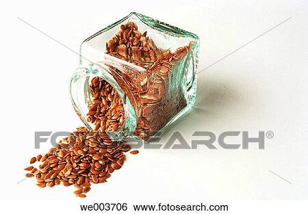 Stock Photograph - Flax seeds. Fotosearch