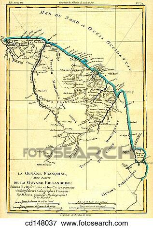 French Guyana, 18th century map View Large Photo Image Stock Photo - French Guyana, 18th century map. Fotosearch