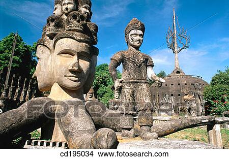 Garden of Buddhas, near Vientiane. Laos View Large Photo Image Picture - Garden of Buddhas, near Vientiane. Laos. Fotosearch