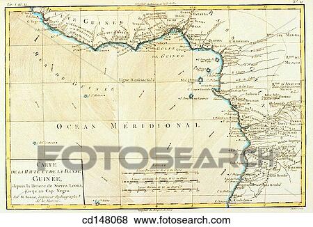Guinea, 18th century map View Large Photo Image Stock Photo - Guinea, 18th century map. Fotosearch