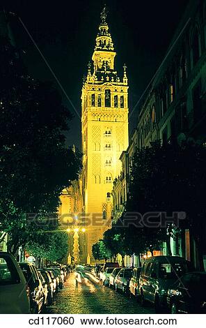 La Giralda, old minaret of the Almohade mosque which is the origin of the cathedral in the city. Seville. Spain View Large Photo Image Stock Image - La Giralda, old minaret of the Almohade mosque which is the origin of the cathedral in the city. Seville. Spain. Fotosearch
