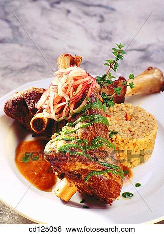 Lamb shank View Large Photo Image Stock Photograph - Lamb shank. Fotosearch