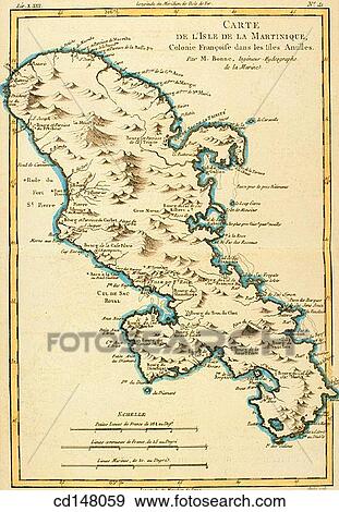 Lesser Antilles, Martinique Island, 18th century map View Large Photo Image Stock Photo - Lesser Antilles, Martinique Island, 18th century map. Fotosearch