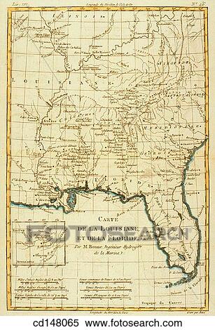 Luisiana and Florida, 18th century map View Large Photo Image Stock Photography - Luisiana and Florida, 18th century map. Fotosearch