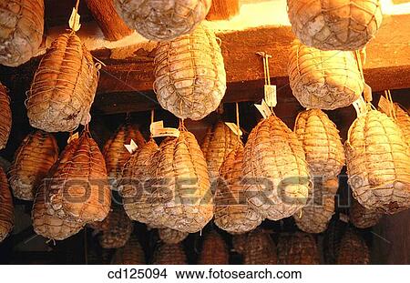 Moist aging room of Culatello, typical cured meat of the Emilia-Romagna region, Italy View Large Photo Image Picture - Moist aging room of Culatello, typical cured meat of the Emilia-Romagna region, Italy. Fotosearch