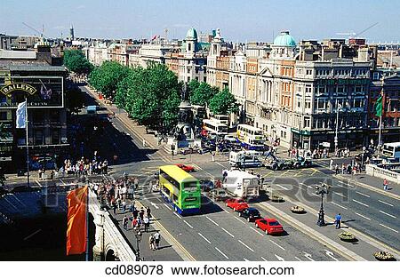 O? Connell Bridge and O? Connell Street. Dublin. Ireland View Large Photo Image Stock Photo - O? Connell Bridge and O? Connell Street. Dublin. Ireland. Fotosearch