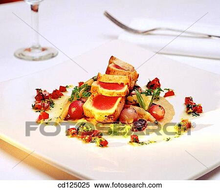 Pan seared ahi tuna View Large Photo Image Stock Photography - Pan seared ahi tuna. Fotosearch