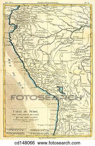 Peru, 18th century map View Large Photo Image Stock Photograph - Peru, 18th century map. Fotosearch