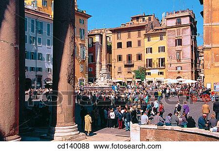 Piazza della Rotonda. Rome. Italy View Large Photo Image Stock Photo - Piazza della Rotonda. Rome. Italy. Fotosearch