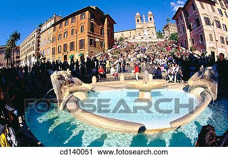 Piazza di Spagna and Church of Trinita dei Monti church. Rome. Italy View Large Photo Image Stock Image - Piazza di Spagna and Church of Trinita dei Monti church. Rome. Italy. Fotosearch