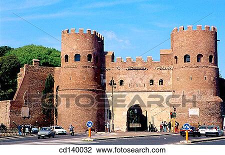 Porta San Paolo (St. Paul's Gate). Rome. Italy View Large Photo Image Stock Image - Porta San Paolo (St. Paul's Gate). Rome. Italy. Fotosearch