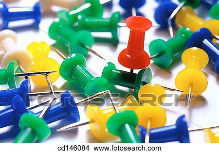 Picture - Push pins. Fotosearch