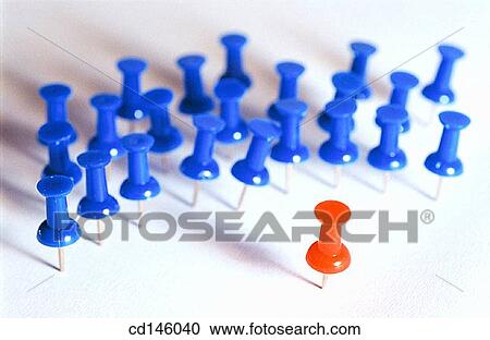 Stock Image - Push Pins. Fotosearch