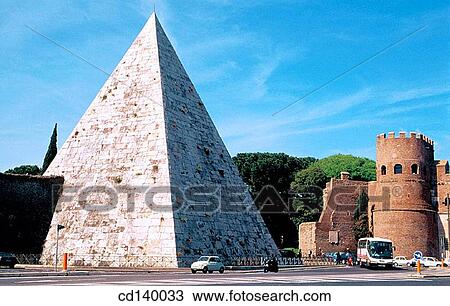 Pyramid of Caius Cestius. Rome. Italy View Large Photo Image Stock Image - Pyramid of Caius Cestius. Rome. Italy. Fotosearch