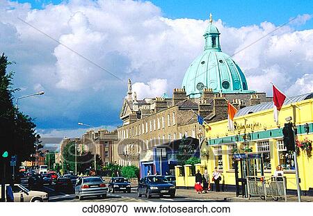 Rathmines Road and the dome of Church of Mary Immaculate Refuge of Sinners. Dublin. Ireland View Large Photo Image Stock Image - Rathmines Road and the dome of Church of Mary Immaculate Refuge of Sinners. Dublin. Ireland. Fotosearch