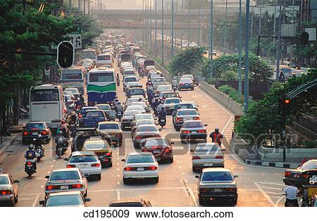 Sathorn Road. Bangkok. Thailand View Large Photo Image Stock Photo - Sathorn Road. Bangkok. Thailand. Fotosearch